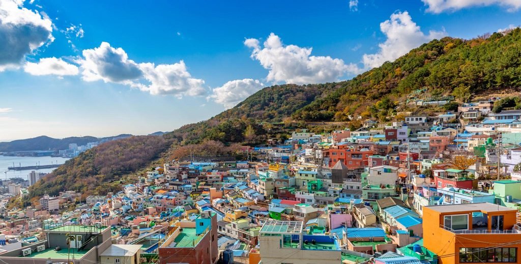 Colorful houses in Gamcheon Culture Village in Busan