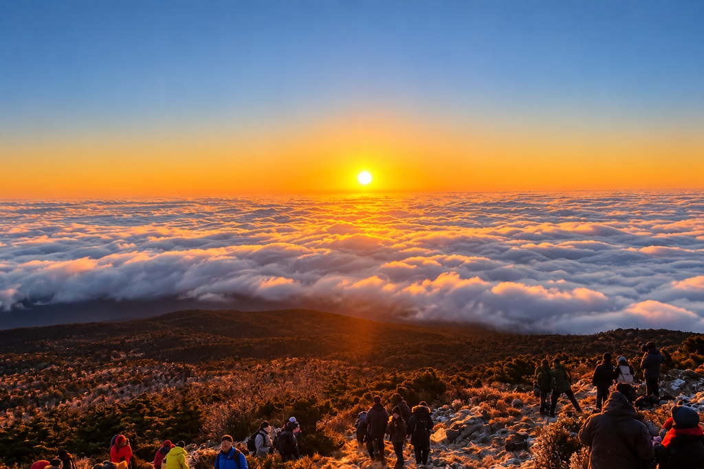 Hallasan National Park and mountain landscape on Jeju Island